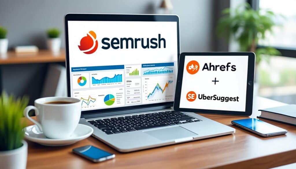 découvrez notre comparatif approfondi des outils seo incontournables : semrush, ahrefs, ubersuggest et se ranking. analyse des fonctionnalités, avantages et inconvénients pour vous aider à choisir l'outil adapté à vos besoins en référencement.